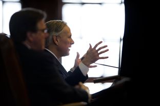 Gov. Greg Abbott delivers his first State of the State speech to a joint session of the Texas Legislature on Feb. 17, 2015.