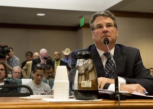 Sen. Charles Perry R-Lubbock answers questions regarding his bill SB #185 which relates to to the enforcement of state and federal laws governing immigration during Senate Subcommittee on border security on March 16th, 2015
