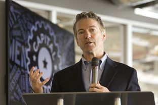 U.S. Sen. Rand Paul, R-Ky., speaks at the opening of his Austin office at downtown startup incubator incubator Capital Factory on March 16, 2015.