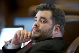 State Rep. Jonathan Stickland, R-Bedford, during the gun bill debate on April 17, 2015.