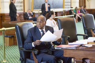 State Sen. Rodney Ellis, D-Houston, on the Senate floor, May 28, 2015. Ellis will remain on the ballot for reelection in Senate District 13, while also seeking to become county commissioner Harris County's precinct 1.