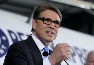 Former Gov. Rick Perry announces his intentions to run for president in 2016 on June 4, 2015, at the Addison Airport.