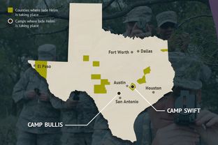 Operation Jade Helm 15, a military training exercise, begins Wednesday in 12 Texas counties: Bastrop, Burleson, Brazos, Edwards, Howard, Hudspeth, Kimble, Martin, Marion, Real, Schleicher and Tom Green. It will also take place at Camp Bullis in San Antonio and Camp Swift in Bastrop County.