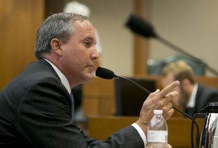 Texas Attorney General Ken Paxton testifies on July 29, 2015, before the Senate Health and Human Services Committee on an investigation into Planned Parenthood's practices.