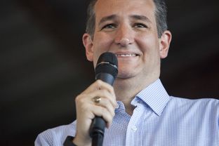 Ted Cruz speaks during his presidential campaign rally at the Fort Worth Stockyards on Sept. 3, 2015. (Photo by Laura Buckman)