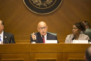 State Sen. John Whitmire, D-Houston, chairman of the Senate Criminal Justice Committee, is shown during a Sept. 22, 2015, committee hearing.