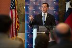 Rick Santorum speaks at a campaign luncheon in Fort Worth, Texas on October 12, 2015.