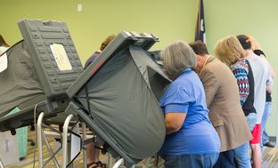 Voters cast their ballots in Harris County on Oct. 23, 2015. Photo by: Shelby Knowles