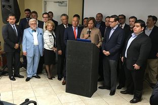 Hispanic conservative leaders express worry after meeting with Ted Cruz's presidential campaign Monday in Las Vegas. The leaders met with a number of leading GOP campaigns ahead of the fifth Republican debate Tuesday.