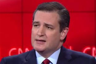 U.S. Sen. Ted Cruz at the CNN presidential debate in Las Vegas, Nevada on Dec. 15, 2015.