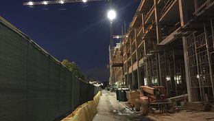 The Dell Medical School at the University of Texas at Austin under construction.