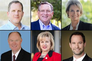 Top row, left to right: Jon Cobb, Brent Mayes, Dawn Buckingham.
Bottom row, left to right: Reed Williams, Susan King, Ryan Downton.