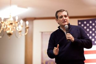 Sen. Ted Cruz speaks at a pre-caucus rally at Grace Baptist Church in Marion, Iowa on February 1, 2016. Marion is the last stop on Cruz's second weeklong bus tour before he heads to Des Moines to await the results of Iowa's first-in-the-nation caucus.