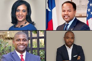 Top: Angelique Bartholomew, left; Ron Reynolds, right. Bottom: Steve Brown, left; Chris Henderson, right.