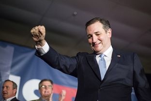 Ted Cruz takes the stage at an Election Night party in Columbia, S.C., following his third-place finish in the Feb. 20 GOP South Carolina primary.