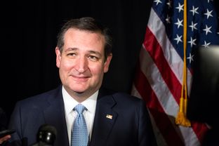 Senator Ted Cruz speaks to Texas reporters in Columbia following the South Carolina Republican presidential primary on Feb. 20, 2016.
