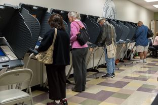 Travis County voters cast ballots at Travis County Tax Office on Feb. 25, 2016.