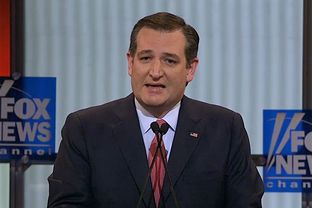 U.S. Sen. Ted Cruz at the GOP presidential debate in Detroit, Michigan on March 3, 2016.