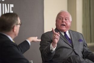 Texas Agriculture Commissioner Sid Miller challenges Texas Tribune editor Evan Smith during TTEvents on Mar. 10, 2016.