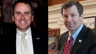 State Reps. Bryan Hughes, R-Mineola, and David Simpson, R-Longview, competed in a runoff in the GOP race for Senate District 1.