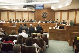 The Senate Education Committee interim hearing at the Texas Capitol Aug. 16, 2016.