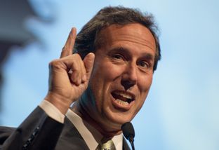 Former presidential candidate Rick Santorum at the state Republican convention on June 8, 2012.