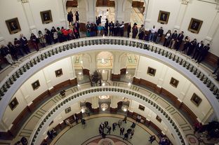 The Texas Capitol on the opening day of the 83rd legislative session, Jan. 8, 2013.