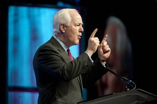 U.S. Sen. John Cornyn gives a keynote speech June 8, 2012 at the Texas Republican Convention in Fort Worth.
