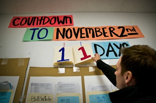 Travis County's Democratic Coordinated Campaign Headquarters, days before the 2010 general election.