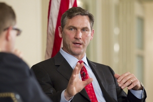U.S. Senate candidate Craig James at a TribLive event at the Austin Club on Feb. 23, 2012.