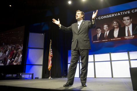 Ted Cruz speaking at the state Republican convention in Fort Worth on June 9, 2012.