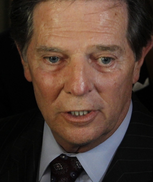 Tom DeLay, at the Travis County courthouse following his conviction on money-laundering charges.