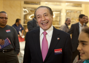 Democratic candidate for Governor Farouk Shami greets visitors at an evening meet and greet at the Celestial Room in downtown McAllen, TX.