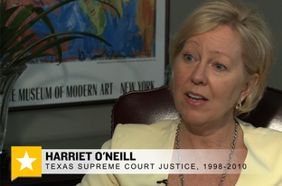 Former Texas Supreme Court Justice Harriet O'Neill sat down with the Texas Tribune in her offices on July 23, 2010.