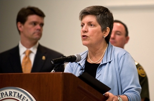Secretary of Homeland Security Janet Napolitano visits Laredo, TX to announce the 2010 fiscal year Operation Stonegarden grants.