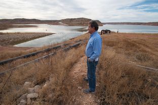Kent Satterwhite, general manager of the Canadian River Municipal Water Authority at Lake Meredith near Borger, Texas, on Tuesday, Dec., 18, 2012.