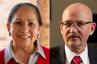 Dr. Juliet García, president of the University of Texas at Brownsville, Dr. Robert Nelsen, president of the University of Texas-Pan American