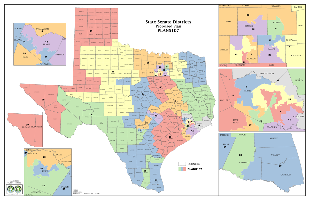 Proposed Senate districts
