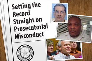 The Texas District and County Attorneys Association released a report Monday about prosecutorial misconduct in the wake of the Michael Morton (pictured at bottom) exoneration. Among the examples discussed in the report are the cases of Delma Banks (top) and Anthony Graves (center).