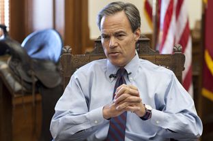 Texas House Speaker Joe Straus, R-San Antonio, ponders a reporter's question at a press briefing May 30, 2012 at the Texas Capitol.