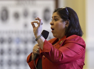 Senator Leticia Van de Putte discusses the "devious nuns" that live in her San Antonio district while talking about the Voter ID bill up today in the Texas Senate.