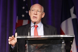 Bill White at the Texas Association of Broadcasters. Austin, Texas on August 12, 2010.