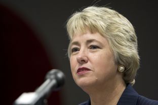 Houston Mayor Annise Parker at the Texas Democratic Party's convention in Houston on June 8, 2012.