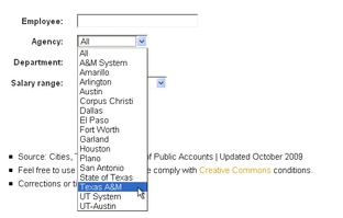 Search for payroll information at multiple state agencies, cities and universities in Texas.