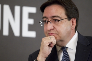 Longtime State Rep. Pete Gallego, D-Alpine, pauses before answering a question at a TribLive event with Evan Smith on February 9, 2012. gallego is running against incumbent Quico Canseco for the 23rd District of the U.S. House of Representatives.