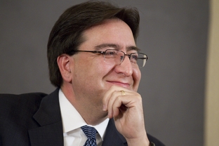 State Rep. Pete Gallego, D-Alpine, smiles at a question during a TribLive event with Evan Smith at the Austin Club on February 9, 2012. Gallego is running for U.S. Congress in the 23rd District against Quico Canseco