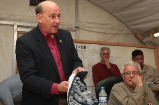 U.S. Rep. Louie Gohmert at the annual alumni Aggie Muster at Camp Leatherneck Helmand Province in Afghanistan on April 21, 2012.