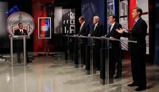 The four major Republican contenders for the U.S. Senate — David Dewhurst, Tom Leppert, Ted Cruz and Craig James — debated in Dallas on April 13, 2012.