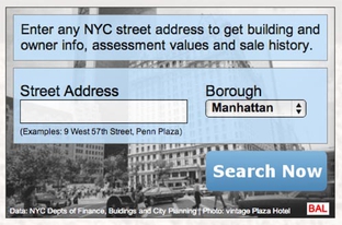 A developer created a widget allowing anyone to search more than 5 million property records in New York City.