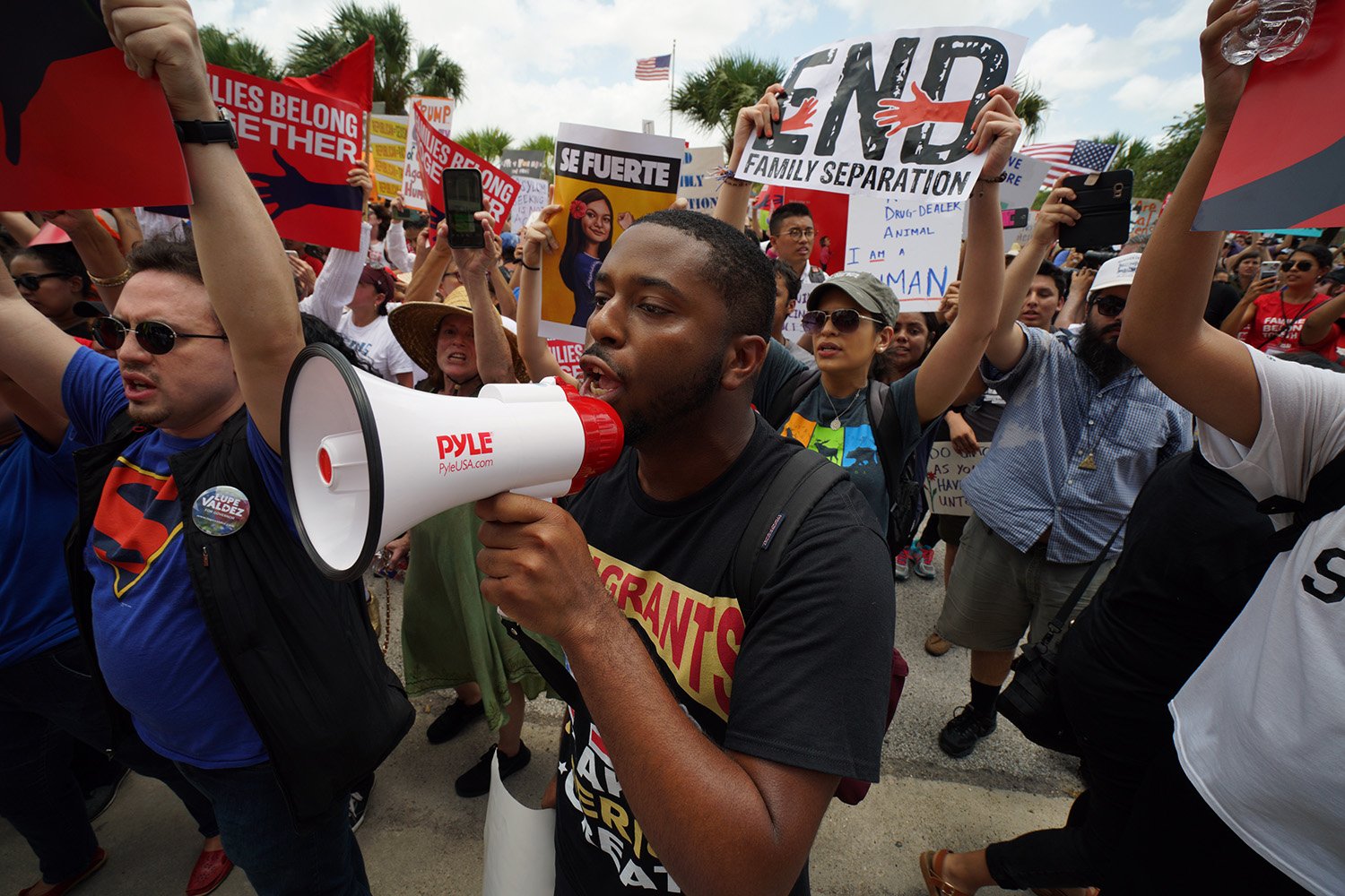 Organizers estimated that more than 1,000 people attended the rally. 